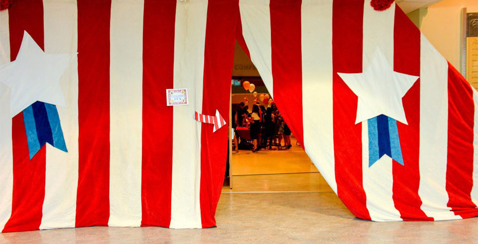 Door to the big top tent