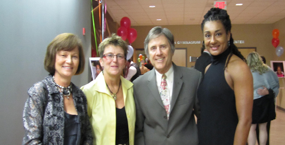 Lisa Nutter and Dr. Eileen Tyrala with event attendees