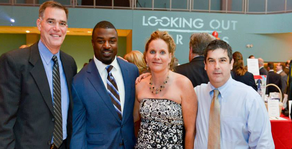 Brian Westbrook and event attendees