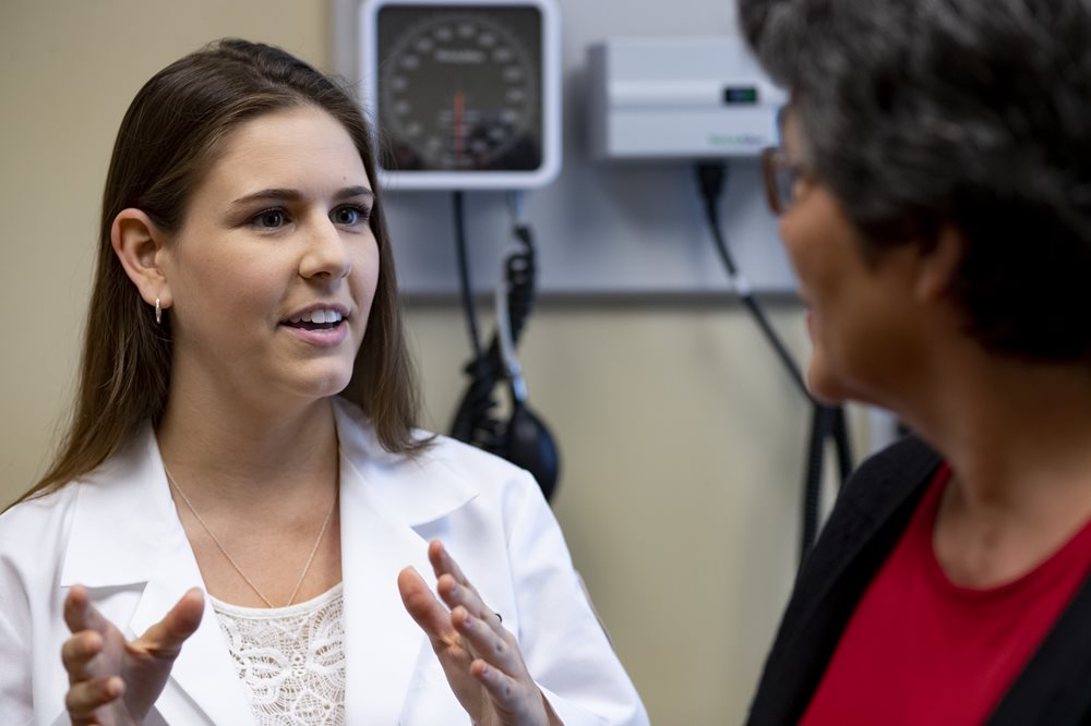 Doctor talking to a patient