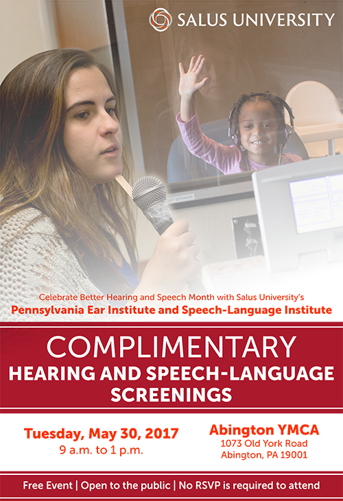 complimentary hearing and speech-language screenings flyer