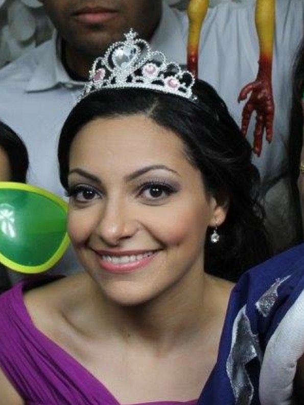 Dr. Labib wearing a tiara