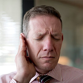 Man with tinnitus