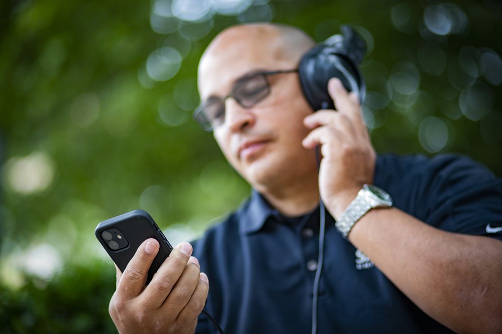 Man with headphones