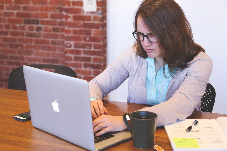 Woman at computer