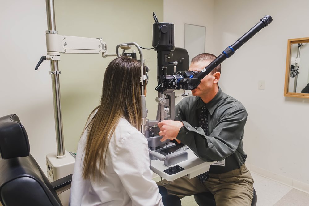 Dr. Meltzer examining a patient