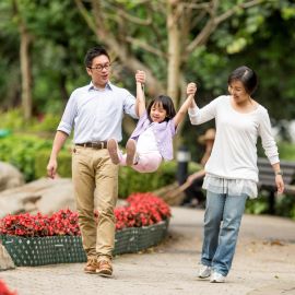 Family enjoying the outdoors