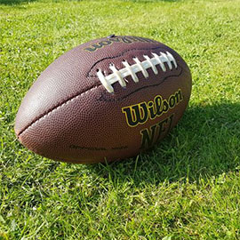 Football on a field 