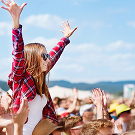 Woman at a concert