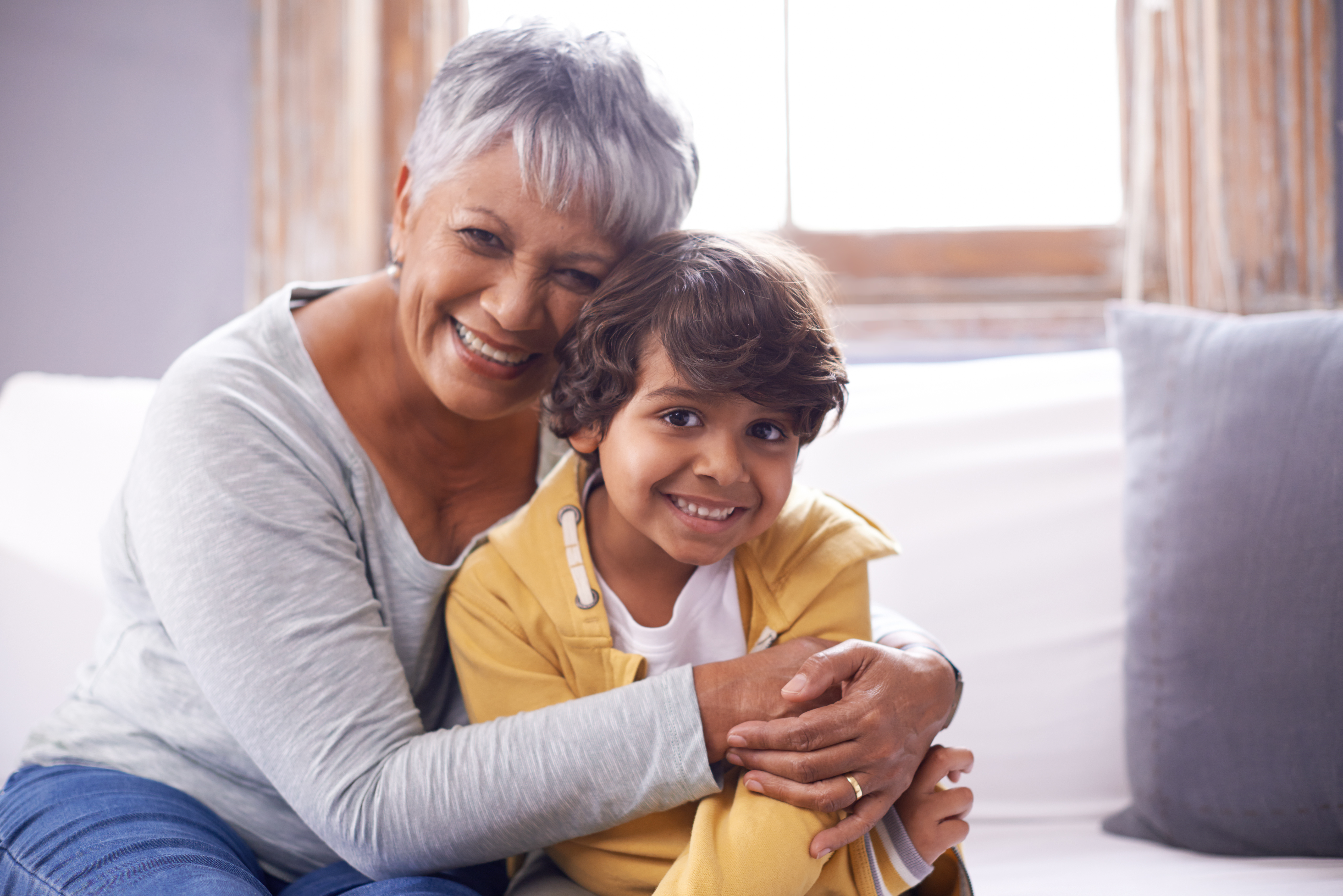 grandmother and grandson