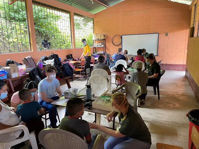 Salus students providing care in Guatemala