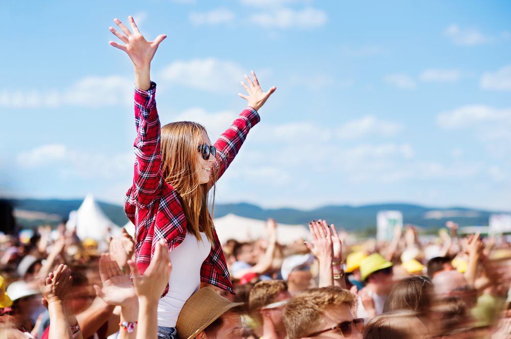 Woman at a concert