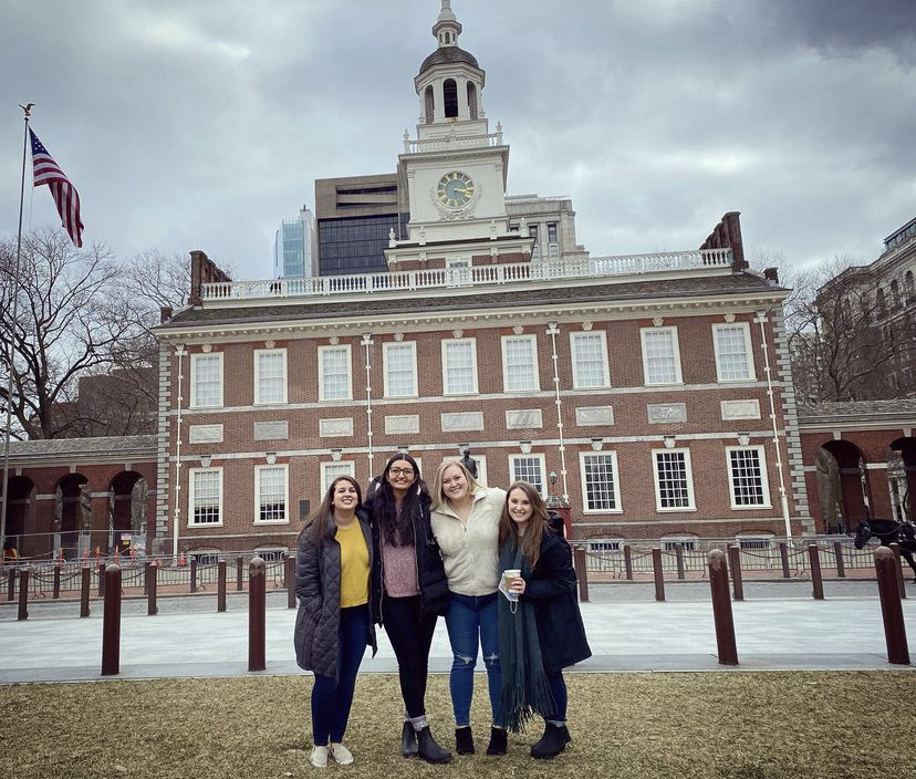 Dr. Patrizi and others at Independence Hall