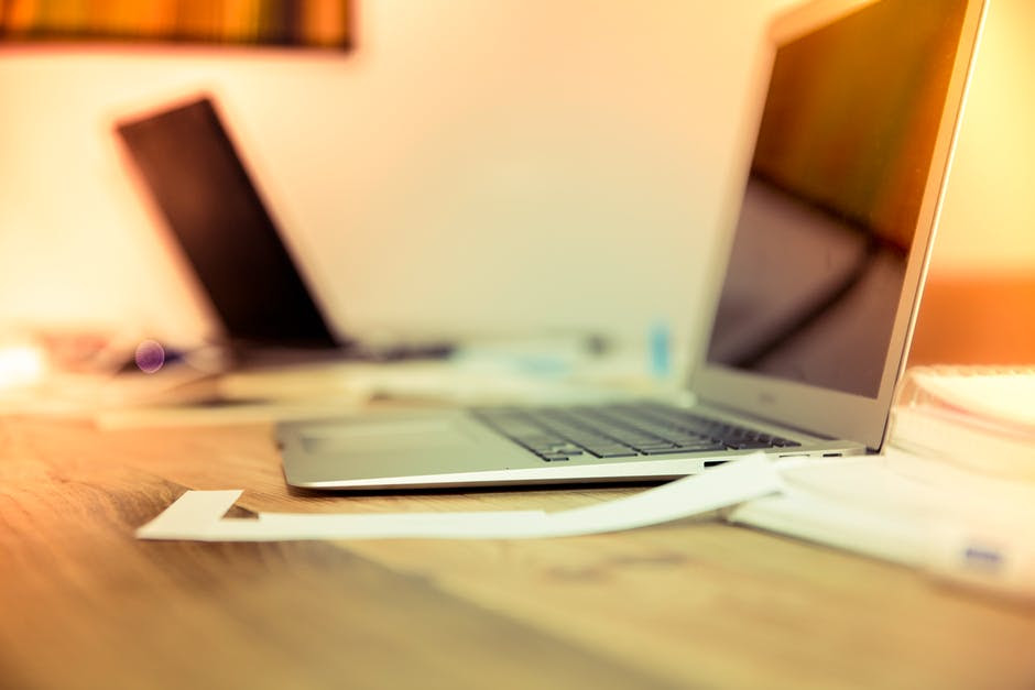 Laptops on a desk