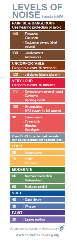 noise levels chart