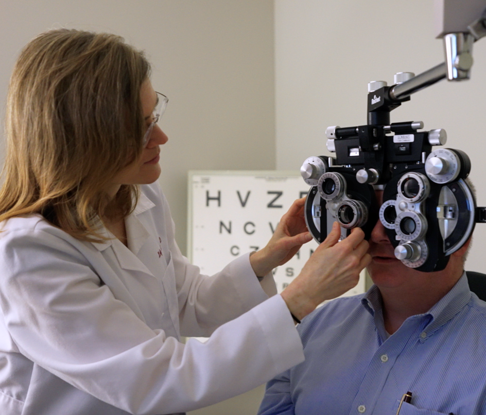 Man getting an eye exam