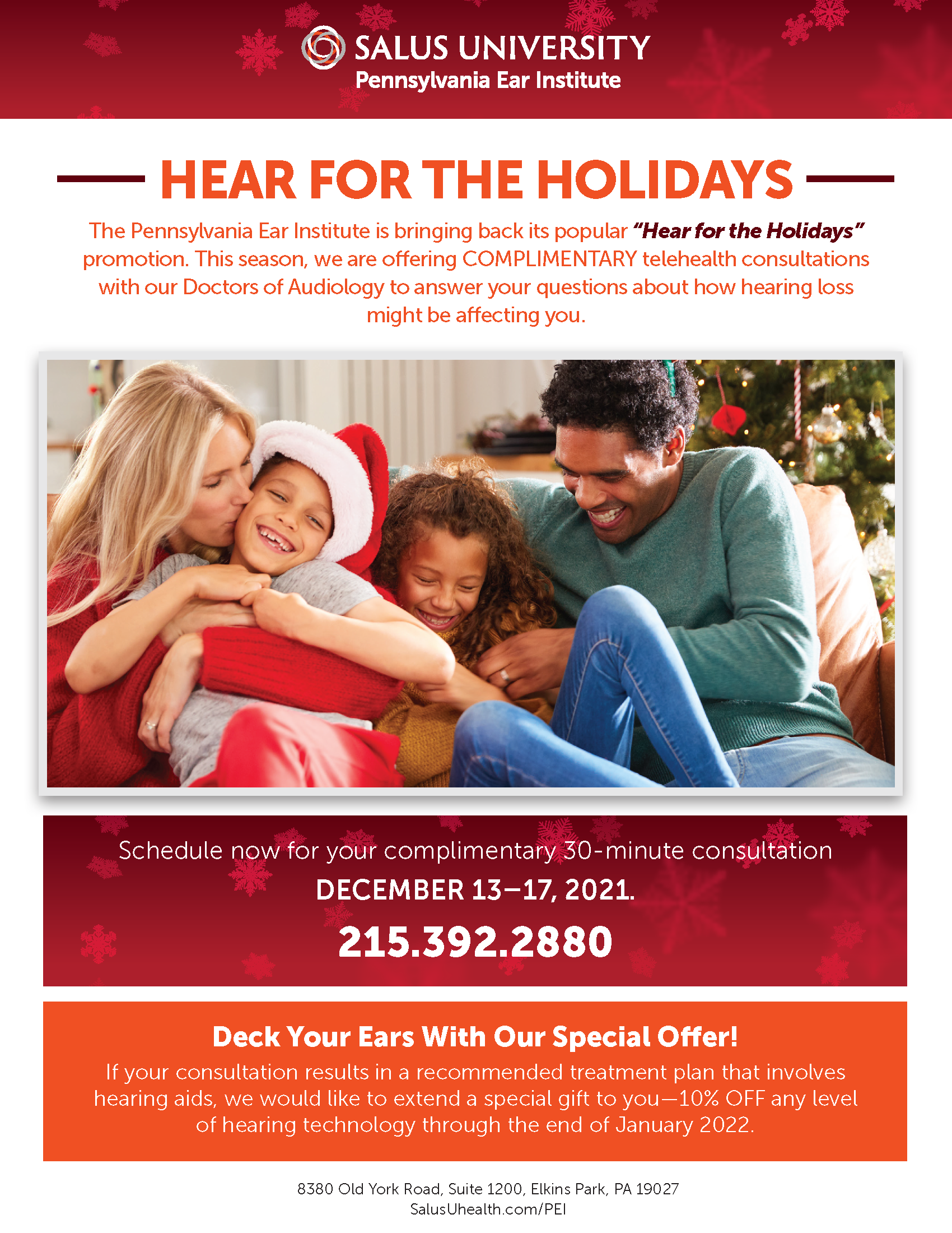 Hear for the Holidays Promotion Flyer