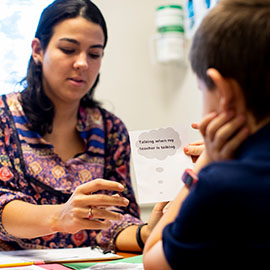 Child in speech-therapy at SLI