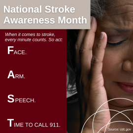 National Stroke Awareness Month graphic