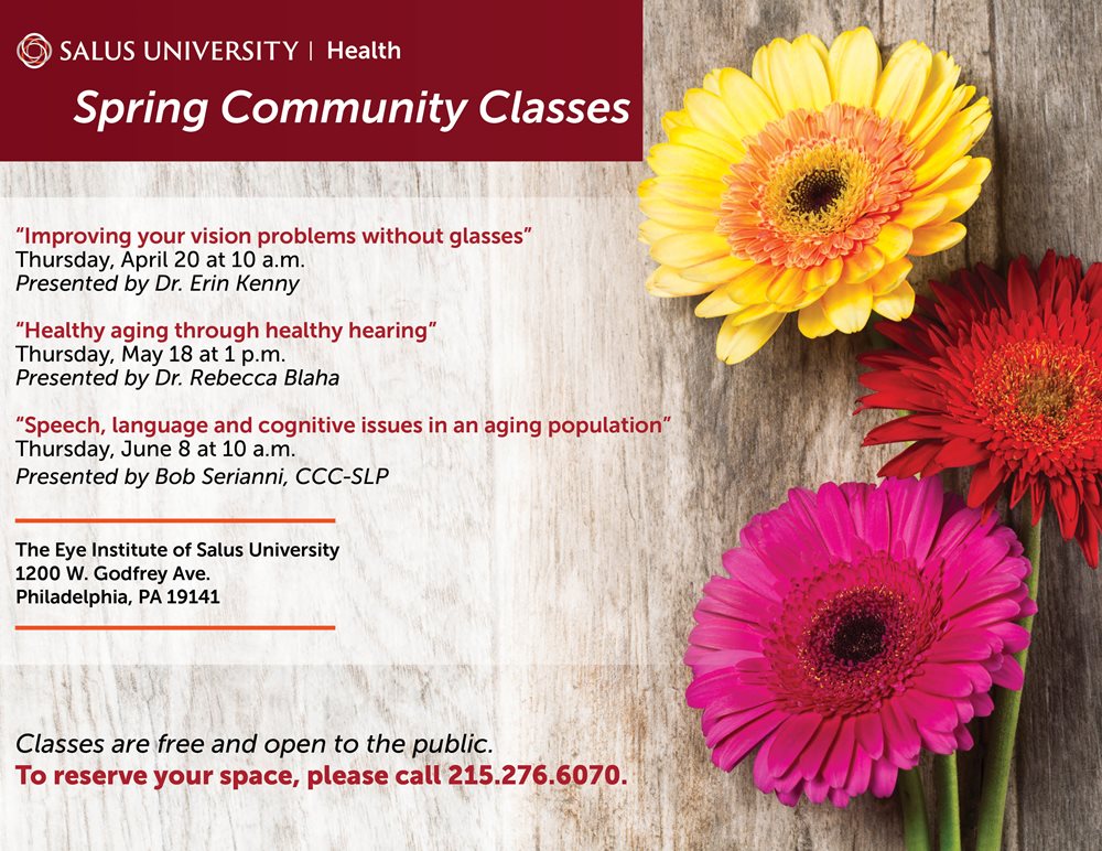 Spring Community Classes flyer