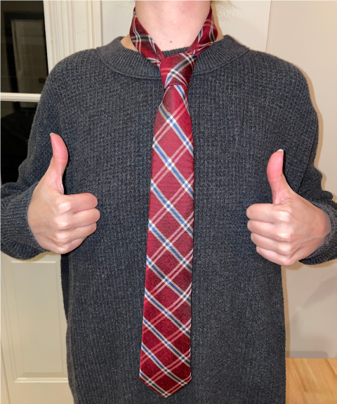 Person wearing a tie