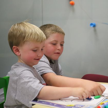 Two boys playing