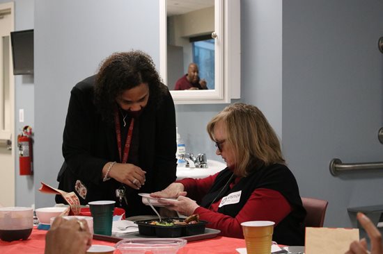 Lachelle Smith working with a patient at Vision Rehab Therapy