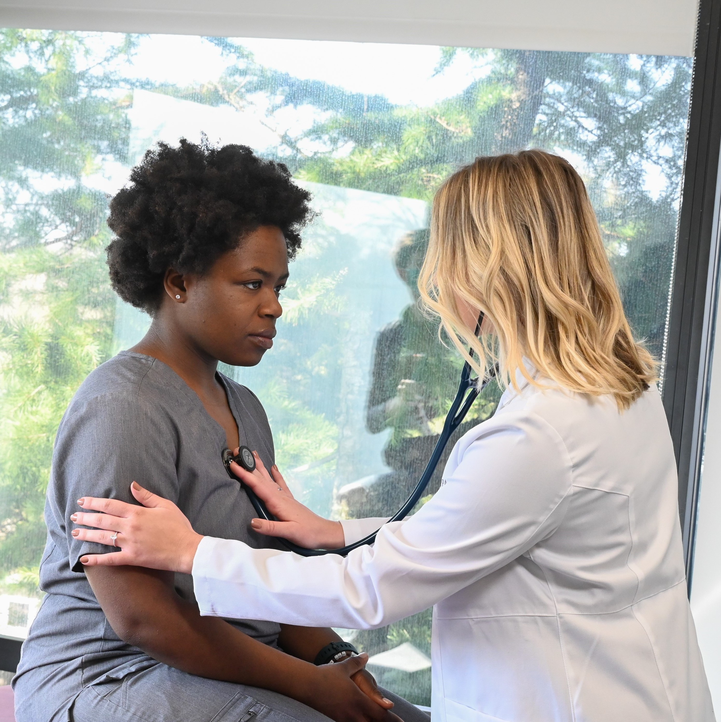 woman having heart checked